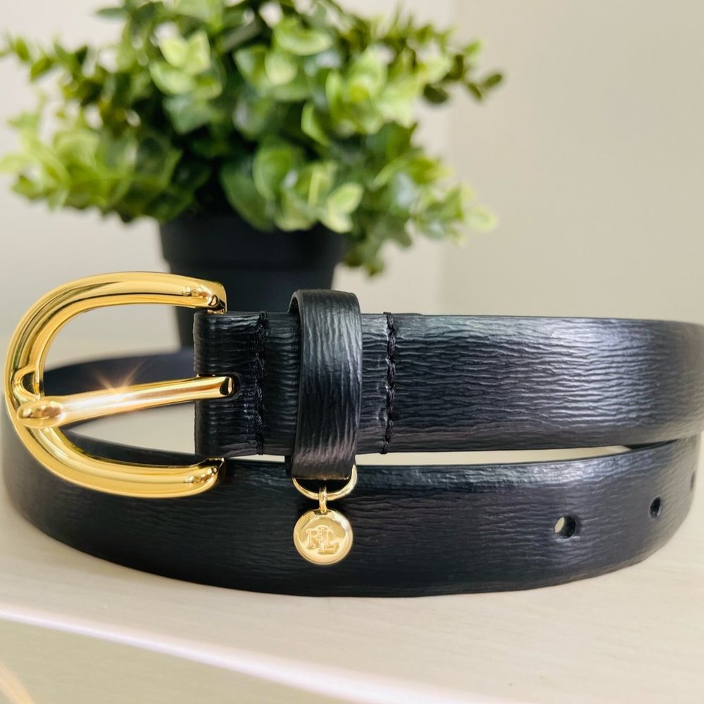 Ralph Lauren Charm Classic Casual Belt Medium Black XS